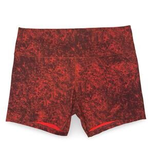 Lululemon Wunder Train Shorts 6" | Size 18 Autumn Red Black Print NWOT